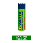 56706101111, Varta LongLife Accu Box 100 Batterie Ricaricabili NI-MH 1,2V 2100mAh size AA Stilo con tecnologia Ready 2 Use