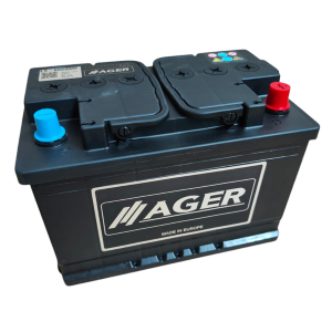 L3-80D, AGER, Batteria avviamento per Auto e Furgoni con tappi 12V 80Ah  650A EN DX. Dim.27,6x17,5xH.19cm