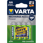 56706(R6/AA-2100), VARTA-2100MAH-BL4, Blister 4pz. batterie Ricaricabili Ni-MH Stilo AA 2100mAh Varta LongLife "Ready to use"