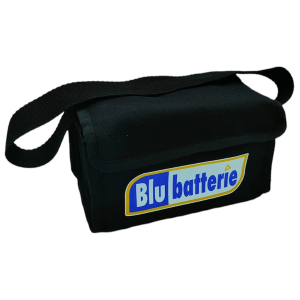 BPBGT_12V12-15AH, Borsa porta batteria con manico per carrello da Golf,  Golf Trolley, Powakaddy firmata Blu Batterie per batterie da 12V da 12 a 15  Ah