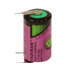 SL-750/PT, TADIRAN Batteria litio, Primary lithium-thionyl chloride (Li-SOCl2), 3,6V 1,1Ah. Size 1/2AA con 3 pin PCB radiali