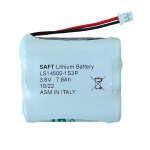 3LS14500-1S3P_DELTADORE, SAFT 3.6V 7.8Ah Primary lithium-thionyl chloride (Li-SOCl2) battery + DELTA DORE connector, NOT rechargeable