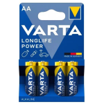 LR6/AA-4906-BL4, Blister 4 batterie Alcaline VARTA HIGH ENERGY Longlife Power LR6/AA 4906, Stilo, made in Germany