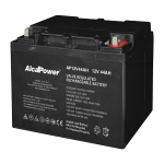 ALC12-44 (204050), Batteria AGM Ermetica Ricaricabile Piombo 12V  44Ah. Alcapower, Dim.19,7x16xH.17cm