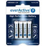 LR034BLPA, Blister 4 pile alkaline Ministilo AAA LR03  EVERACTIVE PRO, 1,5 Volt Capacity approx. 1250 mAh