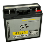 52020 BLAZE, Batteria READY carica pronta all'uso 12V 19Ah 150A CCA Polo Positivo DX