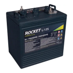 L-125 Rocket, Batteria Rocket L-125 Deep Cycle Battery Longest Edition, 6V 240Ah. (20hr.) Term. EHPT, alternativa alla T125+, made in Korea