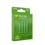 GP100AAAU4, GP Batteries Blister 4 pz. Batteria GP ReCyko AAA da 950 mAh