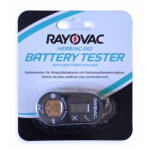 TESTER-BATT.AC. Rayovac, tester per pile per apparati acustici, con 2 sconparti per 2 batterie