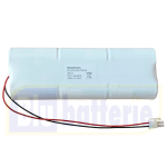 POWERPACK9V-3-DUEVI, Alkaline 9V 17Ah battery. Panasonic with DUEVI OPL0027 compatible connector