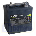 L-145 Rocket, Batteria Rocket L-145 Deep Cycle Battery Longest Edition, 6V 260Ah. (20hr.) Term. EHPT, alternativa alla T145+, made in Korea