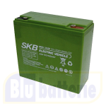 SKB SKEV12-20, Batteria AGM ciclica (deep cycle) ermetica ricaricabile al piombo 12V 24Ah/20h, 12V 20Ah/2h. Dim.18,1x7,7xH.17cm