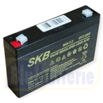 SKB SK6-7,2, Batteria AGM ermetica ricaricabile al piombo 6v 7,2Ah. Term. Faston 4,8mm.