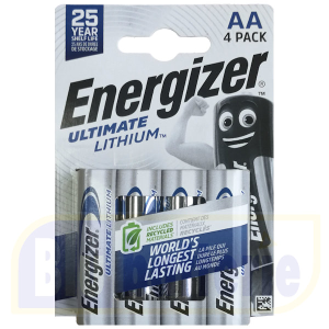 Vendita L91/AA-BL4, Energizer Ultimate Lithium AA, Blister 4 pile Litio AA  Stilo NON ricaricabili 1,5V. Energizer - L91/AA-BL4