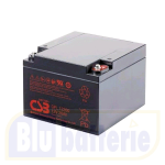 CSB GPL12260, Batteria AGM ermetica ricaricabile al piombo 12v 26Ah. Term. M4. Vita di progetto 6-9 anni