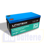 LIFE24-100, EXELLION, batteria litio ricaricabile LiFePO4 25,6V 100Ah. completo di elettronica di controllo BMS Smart con Bluetooth 4.0. GARANZIA 5 ANNI