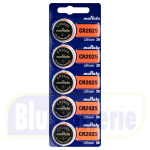 CR2025BL5, Blister 5 batteries Murata Lithium Battery 3V 160mAh CR2025 with single tear-off