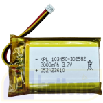 KPL103450, Kayo Li-Ion Polymer Battery, 3,7V 2000mAh. , Dimensioni: 10x34,5x52mm.