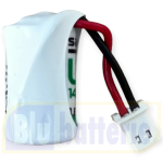 SAFT LS14250-MLX Lithium battery, 3.6V, 1.2 Ah. size 1/2 AA SAFT. NOT rechargeable for Teknox and Centro Sicurezza Italia CSI systems with 2-way Molex connector