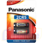 2CR5, Blister 1 batteria Panasonic Lithium Photo Power 2CR5, DL245, 6 Volt