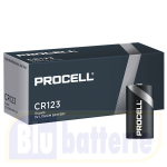 CR123-BOX10, Procell, Box 10pz. Pila Litio (Li / MnO2) NON ricaricabile size CR123 3V 1550mAh. Compatibile: CR17435