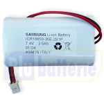 PBLI-ION-7,2V3,5AH, Pacco batteria ricaricabile Li-ion 7,2V 3,5Ah (2S1P) con BMS e cavi e connettore Molex 5264-02. Assemblato con 2 celle INR18650-35E Samsung