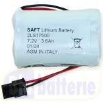 SAFT 2LS17500-ABB, Pacco batteria SAFT Litio 7,2V 3,6Ah per Robot ABB 3HAC044075-001/01 New CPU Battery