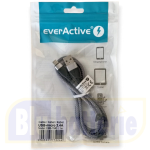 CBB-1MG, everActive braided USB to micro USB cable everActive CBB-1MG 100 cm with support for fast charging up to 2.4 A grey