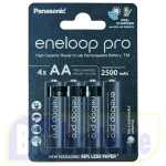 ENELOOP-2500/BL4, 4 batterie Panasonic Eneloop PRO (NEW) R6 AA 2500mAh BK-3HCDE/4BE (blister)