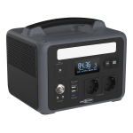 1700-0167, ANSMANN Powerstation 640Wh, 600W, Vin: 12-30Vdc, 8.3A, max. 100W. Output connections: 2× AC socket, 2× USB-A, 1× USB-A QC, 1× USB-C PD