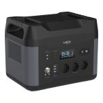 1700-0168, ANSMANN Powerstation PS2200AC, 1408Wh. 2200W, with 3 AC outlets 2200W, cigarette lighter socket 12V 120W, 2 DC5521 outputs, 2 USB-C Power Delivery 100W, 3 USB-A, 1 USB-A QC 18W, led lamp 12W