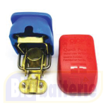 M300-ROSSO+M301-BLU, Kit Morsetti Positivo e Negativo Stacca Batteria a pressione con fissaggio a piastrina Max 800A colore Rosso e Blu, Ojop Made in Sweden