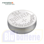 384 Renata, Blister 1 pz. pila 384 Silver Oxide 1,55V. Equivalente: SR41SW, 384, D384, SB-A1, 247, 280-18, 080-D01