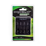 AIG201524 Aigostar, Caricabatterie Ni-Mh con 4 slot per 4 Stilo AA Ministilo AAA DC 5V 1A ABS con presa USB