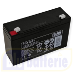 FG11201, FIAMM Lead Acid Battery 6V 12Ah. Faston 4.8mm.