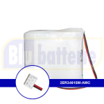 2ER34615M-AMC, (2LSH20-AMC) Primary lithium-thionyl chloride (Li-SOCI2) battery, spiral cell, 7.2V 13Ah for AMC systems