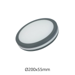 930343, PL15-65RB LED Ceiling Light IP65 CCT 15W 1500lm Round Grey