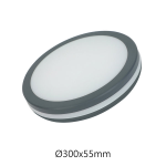 930345, LED Ceiling Light IP65 CCT 24W 2400lm Round Grey
