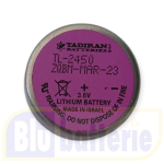 TL-2450-ISOLATED, TADIRAN Lithium battery, Primary lithium-thionyl chloride (Li-SOCl2), 3.6V 0.55Ah. Size 2450