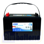 EM960, Batteria EXIDE Start AGM 12V 100Ah 800A Polo Positivo SX SAE M 3/8 conico e perno filettato Dimensioni: 330x173x240mm