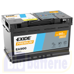 EA900 Exide, Batteria Auto 12V 90Ah 720A(EN), Polo pos. DX , Serie Premium. Dim.31,5x17,5xH.19cm