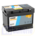 EA612 Exide, Batteria Auto 12V 61Ah 600A(EN), Polo pos. DX , Serie Premium. Dim.24,2x17,5xH.17,5cm