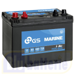 M26-80S, YUASA Batteria Avviamento Servizi Nautica Serie GS Marine 12V 80Ah (20hr) 600A (EN) Polo Positivo SX Box GR24