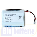 2CR17450-TELEPASS, Batteria Lithium 6V 2500mAh. FDK CR17450E-R con cavo e connettore per TELEPASS, compatibile PANASONIC BR-ACGF2P