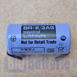 BR-2/3AG-TAGS, Panasonic, BR-2/3AG (BR2/3A) 3V 1450mAh. con lamelle
